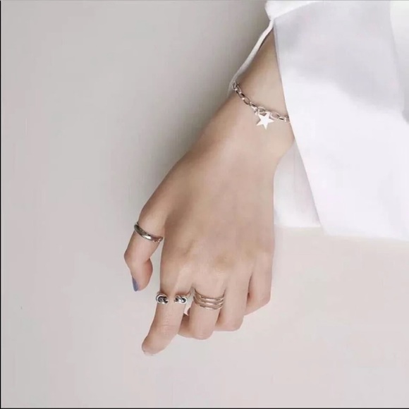 NEW 925 STERLING SILVER STAR BRACELET - Picture 7 of 8